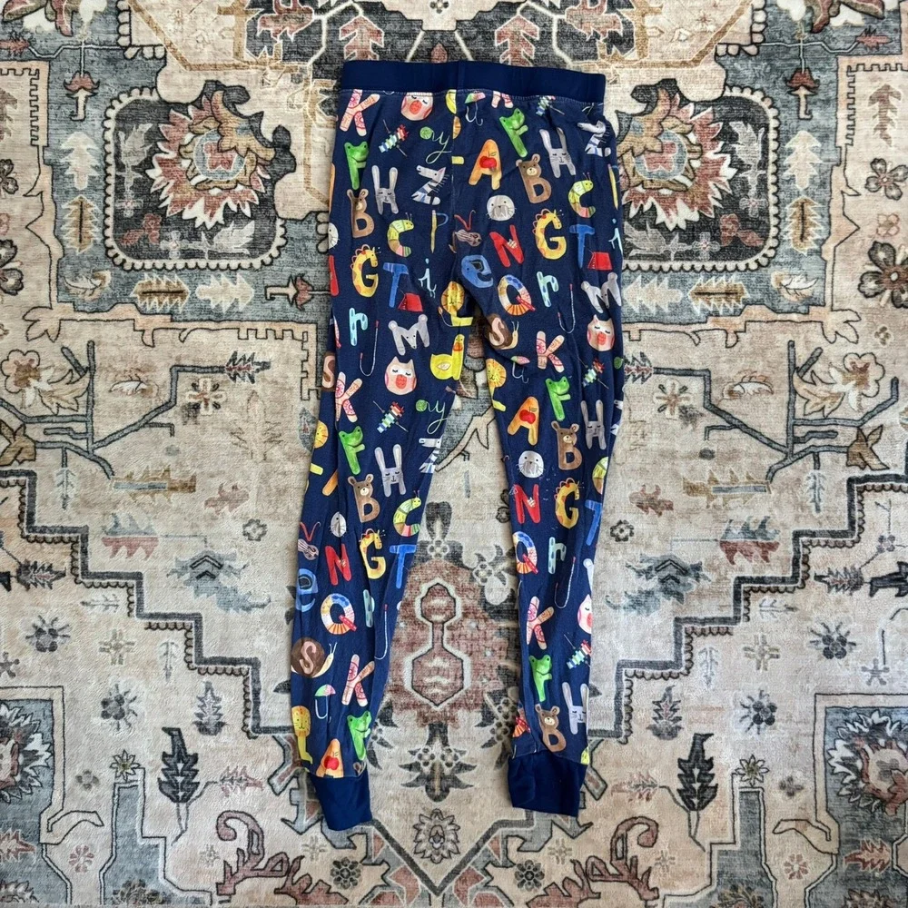 Little Sleepies 4T Bamboo Viscose Pajama Pants Set Alphabet Santa Pumpkin 3pc
